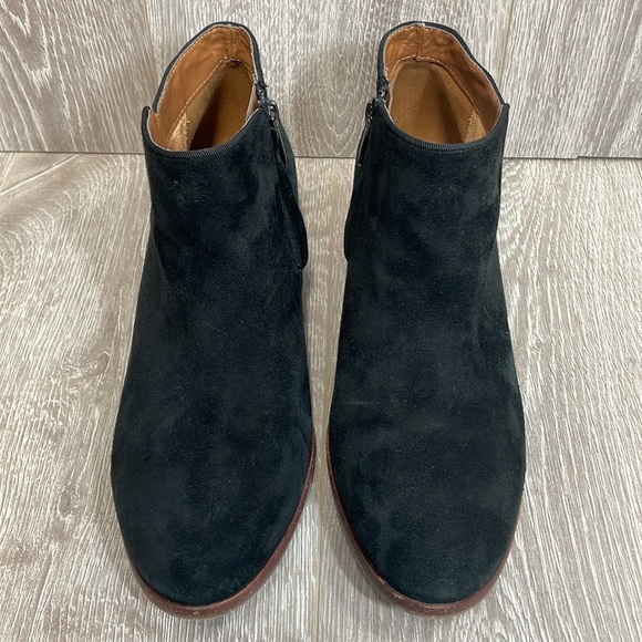 Sam Edelman Black Suede Leather Petty Ankle Bootie 7.5W - Picture 2 of 15